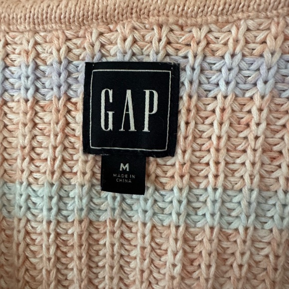 GAP pastel stripe Cardigan Sweater, Medium - Picture 3 of 3